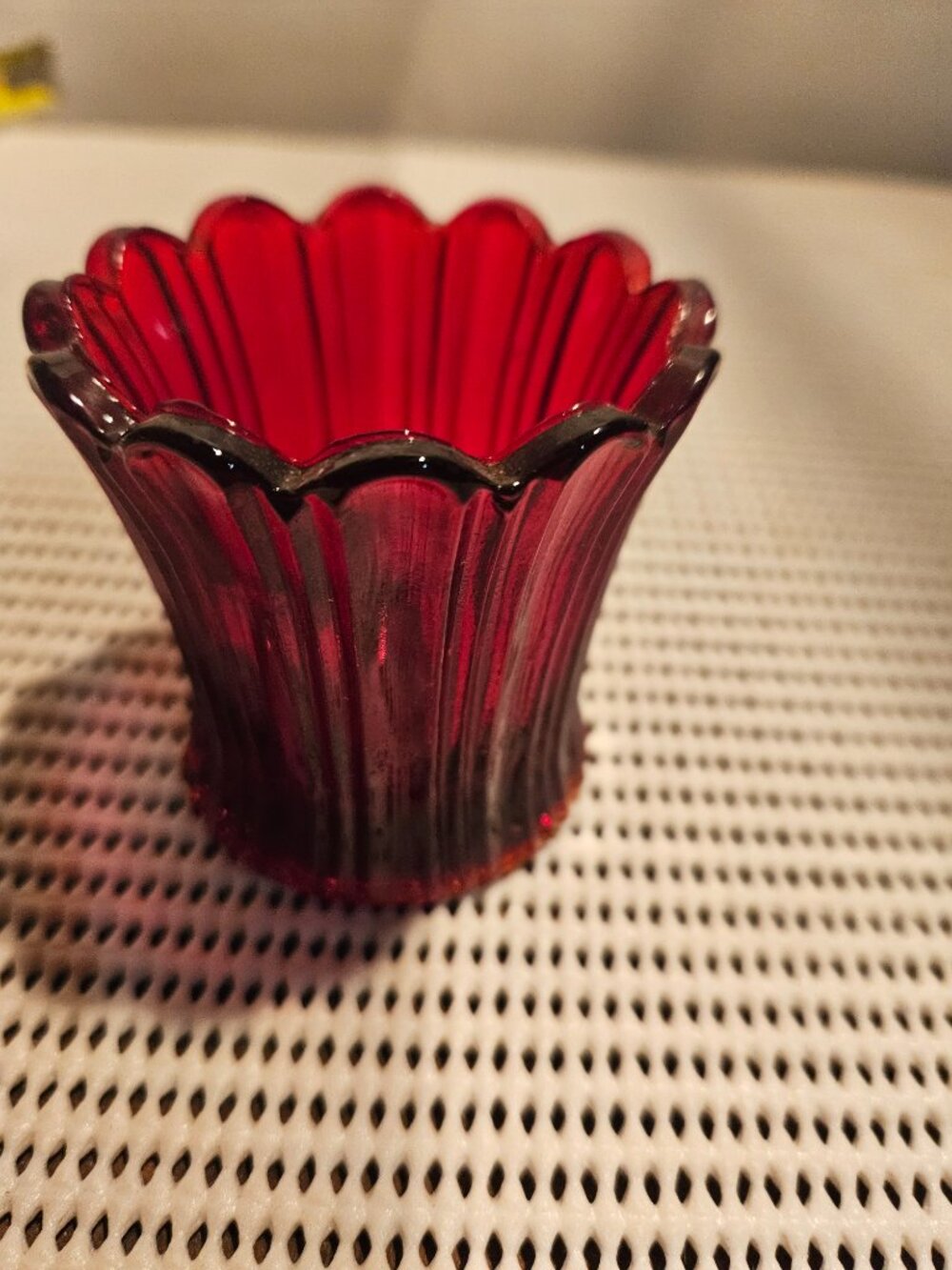 Vintage Ruby Red  Bud Vase beautiful   G11